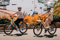 Aventon Pace 4 Electric Bike Lifestyle Riding Couple