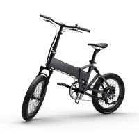 MATE Fusion Folding Electric Bike Subdued Black Front Side Left