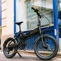 MATE Fusion Folding Electric Bike Lifestyle Static Black