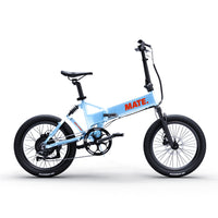 MATE Fusion Folding Electric Bike Ocean Shimmer Side Right