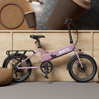 MATE Go+ Folding Electric Bike Velvet Blush Colour