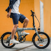 fiido d11 2025 folding electric bike lifestyle riding freehand orange