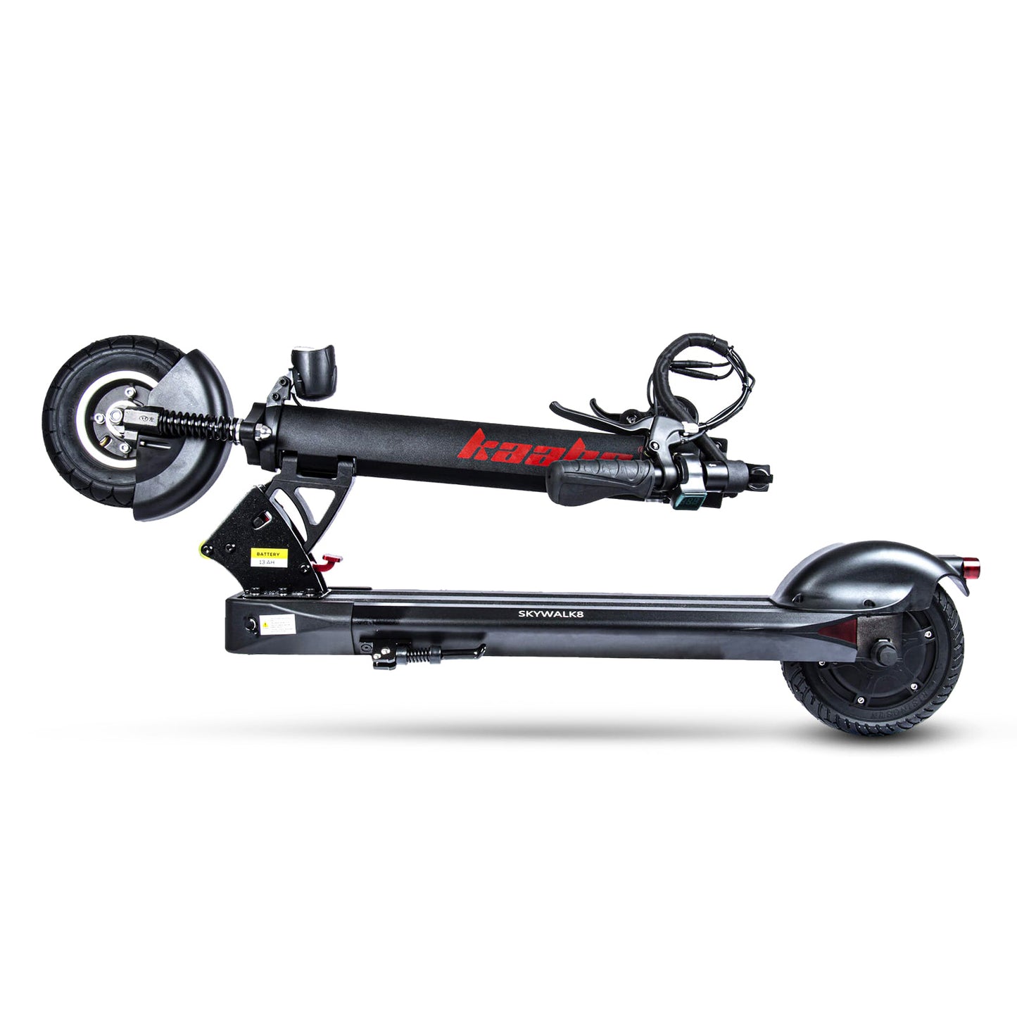 kaabo skywalker 8 electric scooter black folded