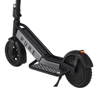 pure escape+ electric scooter black rear side deck
