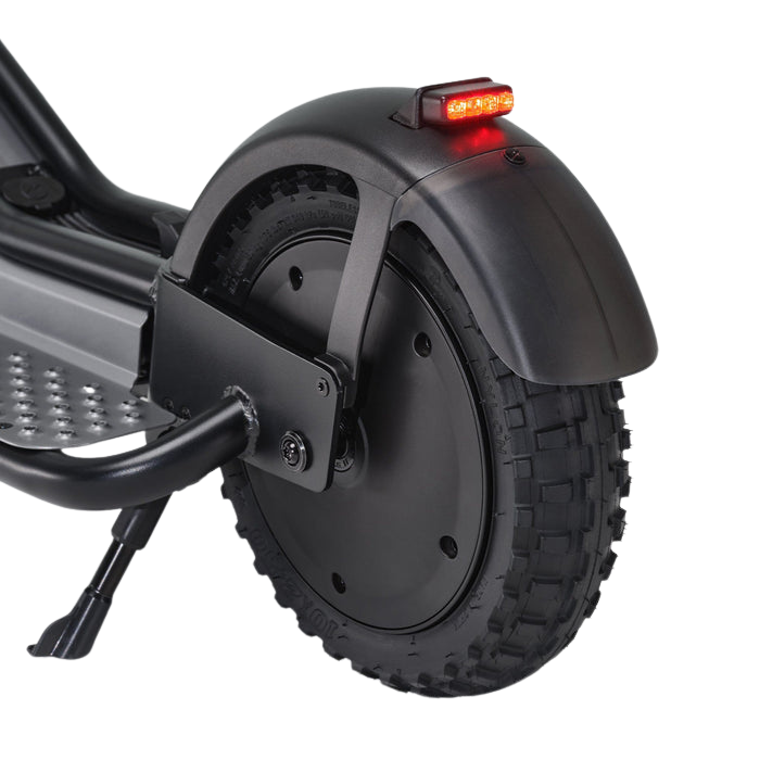 pure escape+ electric scooter black rear tyre