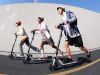 segway ninebot e3 pro electric scooter lifestyle riding trio