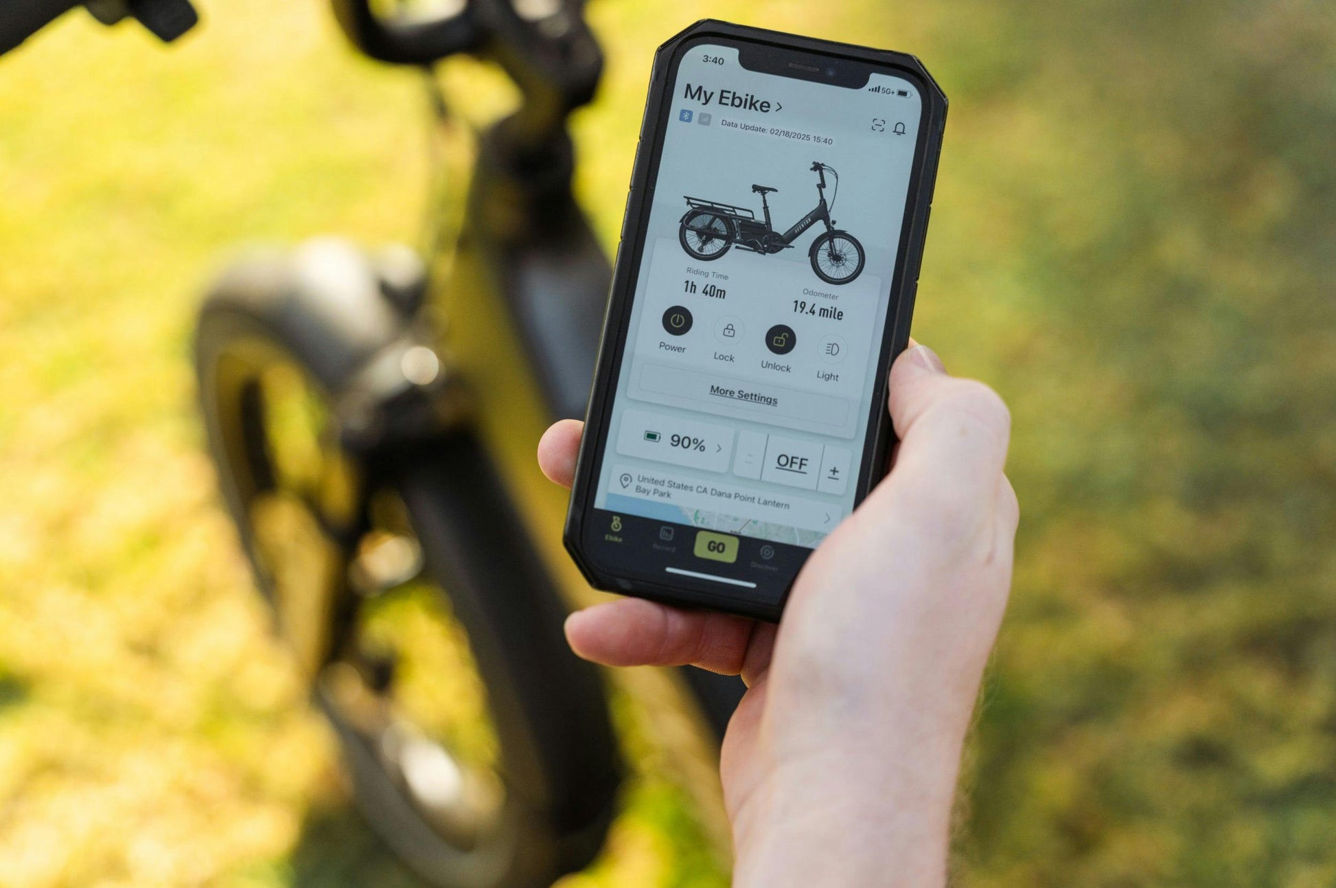 Aventon Abound LR Electric Bike Feature App