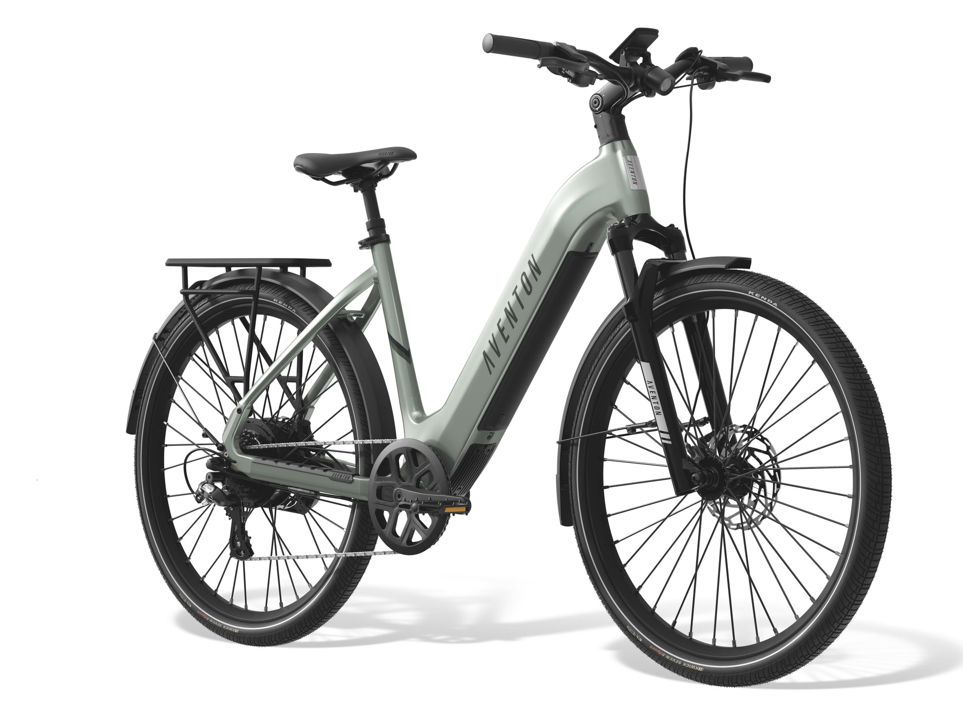 Aventon Level.3 Step-Through Electric Bike Glacier Mint Front Side