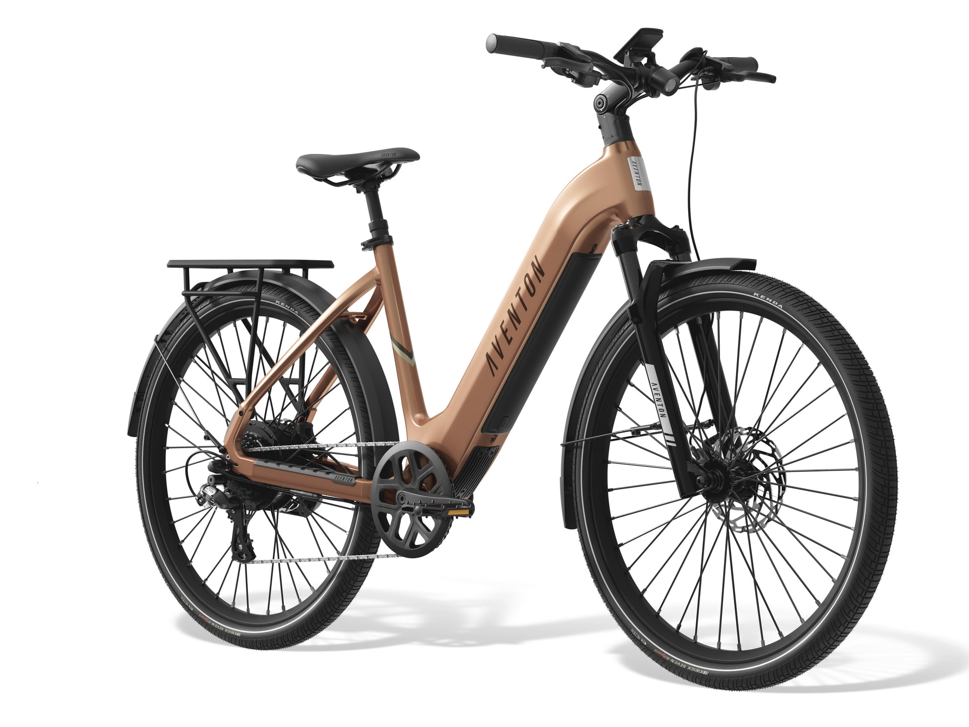 Aventon Level.3 Step-Through Electric Bike Sandstone Front Side