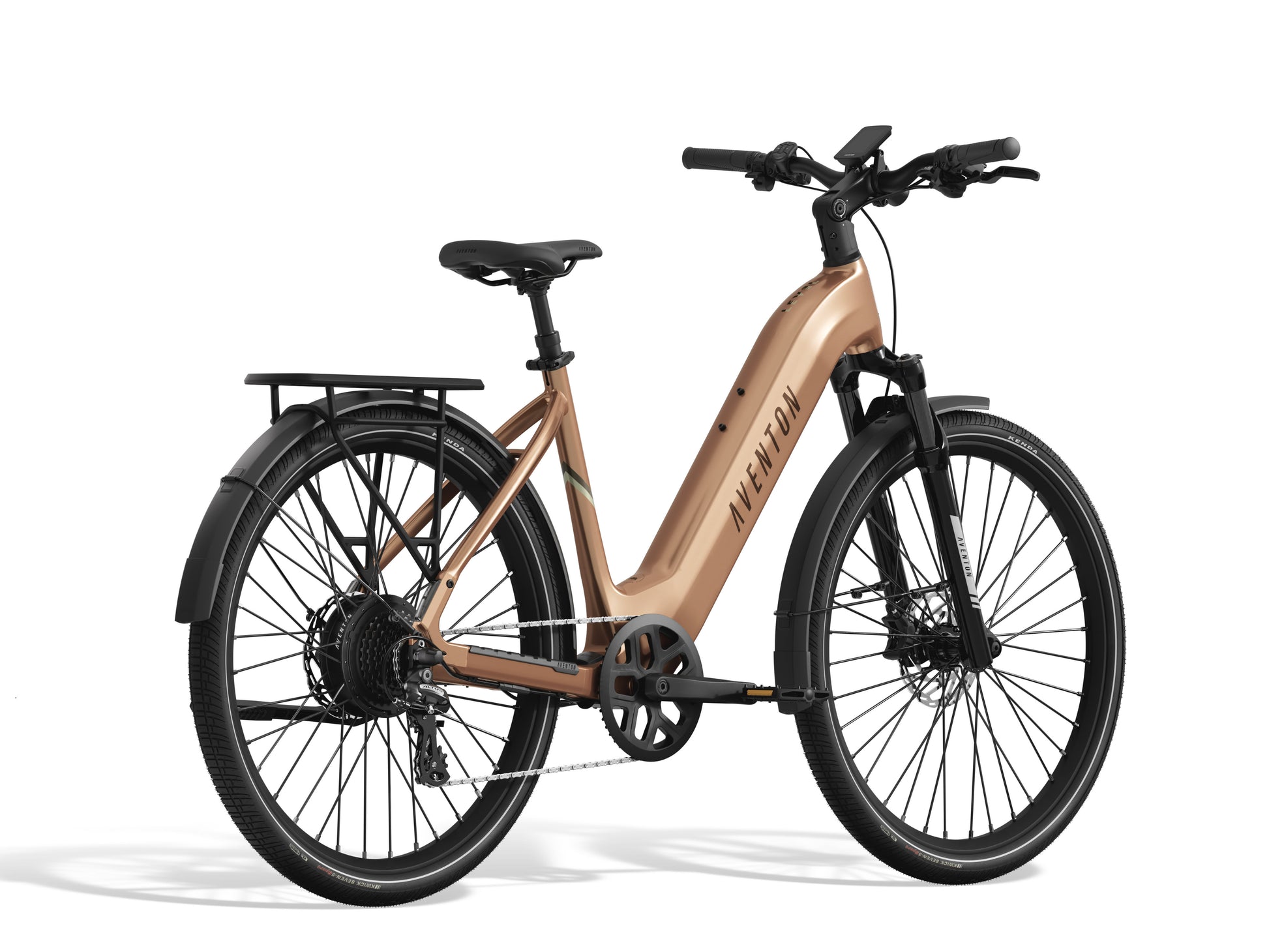 Aventon Level.3 Step-Through Electric Bike Sandstone Rear Side