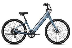 Aventon Pace 4 Electric Bike Blue Steel Side