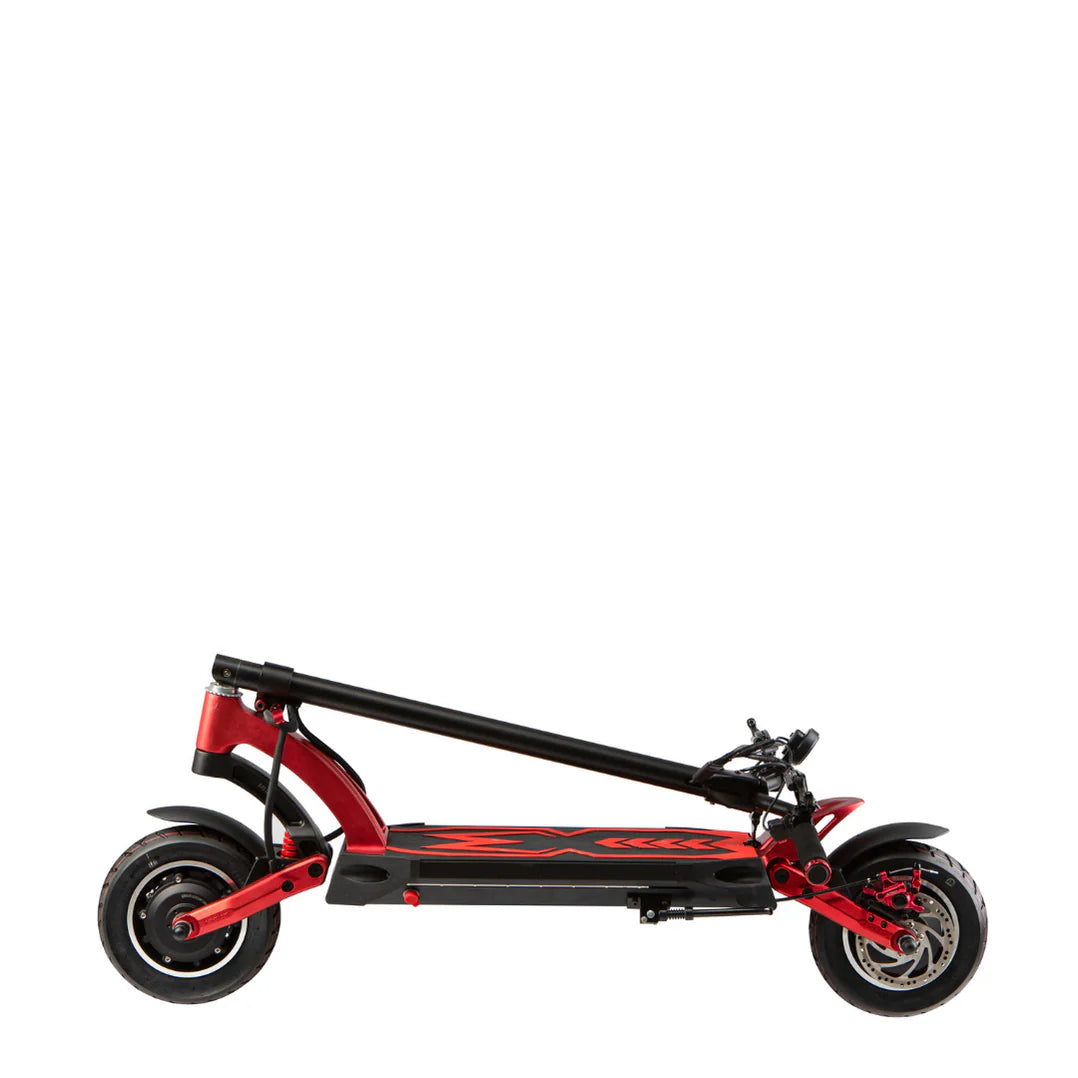 kaabo mantis 10 plus v2 red electric scooter folded