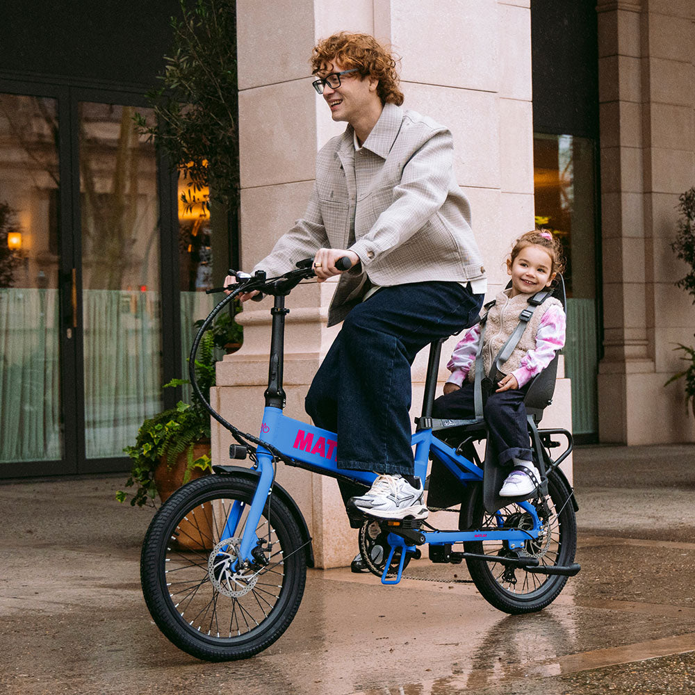 MATE Go+ Folding Electric Bike Lifestyle Neon