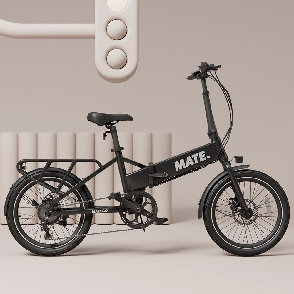 MATE Go+ Folding Electric Bike Subdued Black Colour
