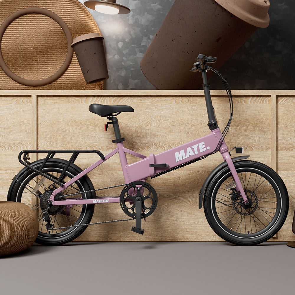 MATE Go+ Folding Electric Bike Velvet Blush Colour