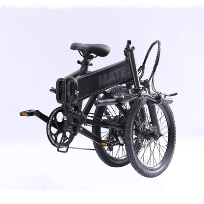 MATE Icon Folding Electric Bike Subdued Black Folded