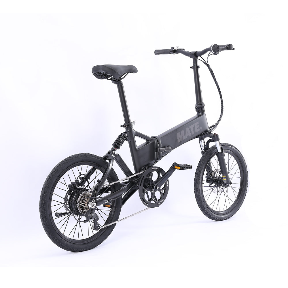 MATE Icon Folding Electric Bike Subdued Black Rear Side Right