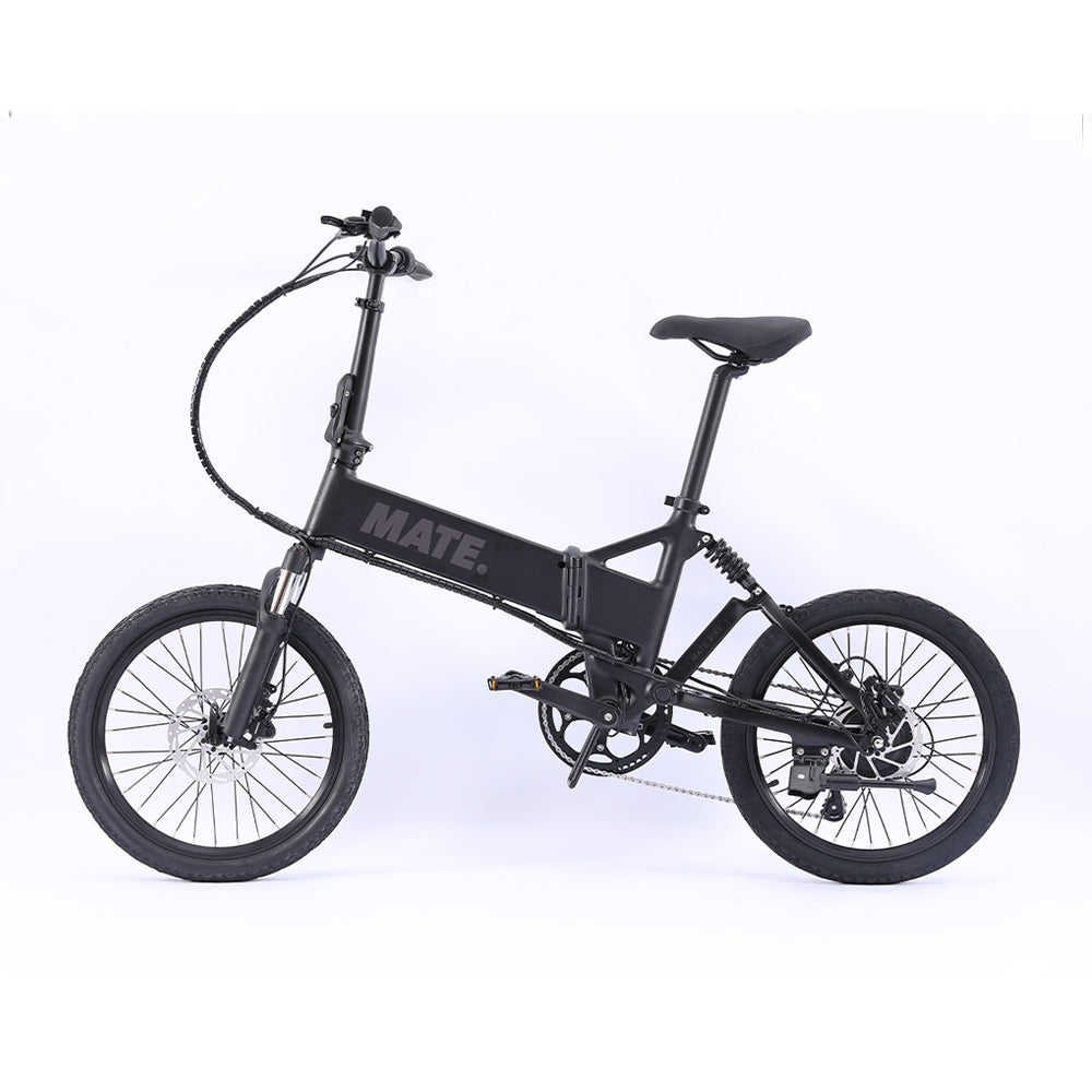 MATE Icon Folding Electric Bike Subdued Black Side Left