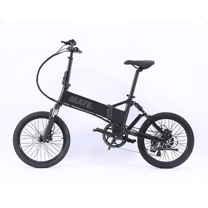 MATE Icon Folding Electric Bike Subdued Black Side Left