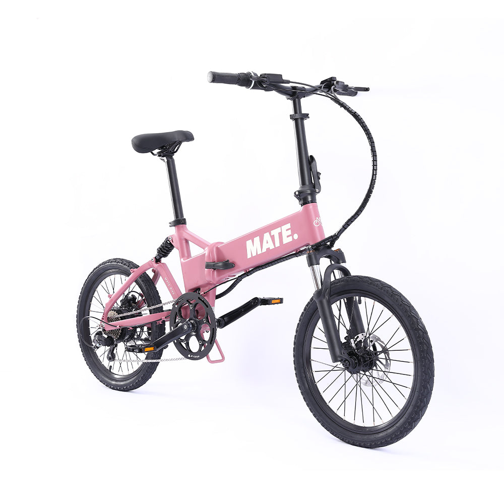 MATE Icon Folding Electric Bike Soft Bloom Front Side Right