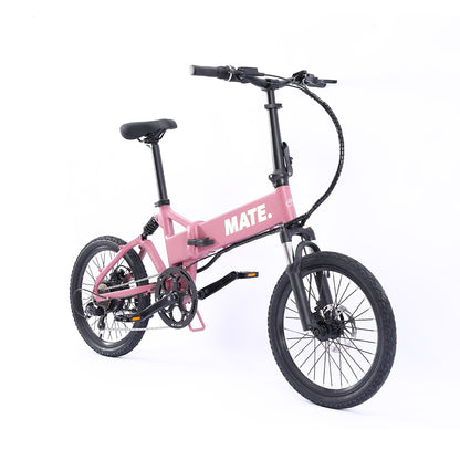 MATE Icon Folding Electric Bike Soft Bloom Front Side Right