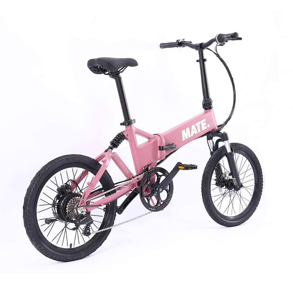 MATE Icon Folding Electric Bike Soft Bloom Rear Side Right
