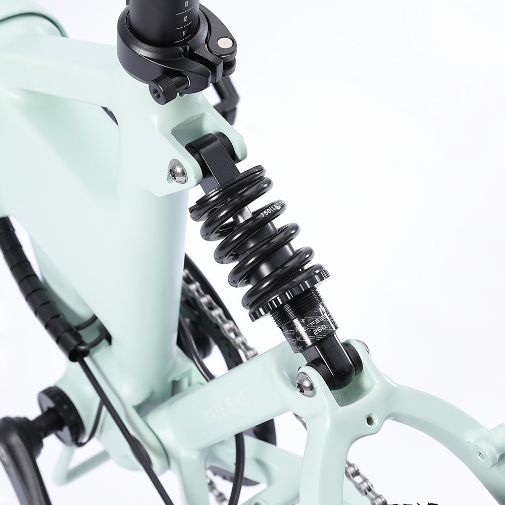 MATE Icon Folding Electric Bike Feature Suspension