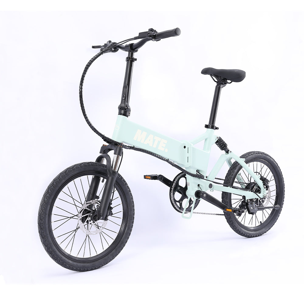 MATE Icon Folding Electric Bike Marina Breeze Front Side Left