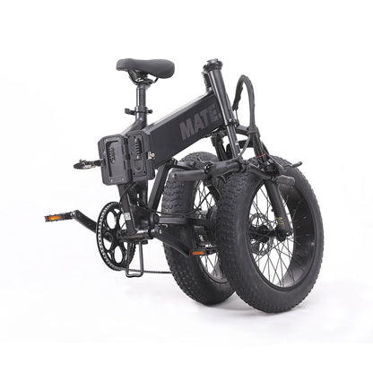 MATE X Evo Folding Electric Bike Subdued Black Folded