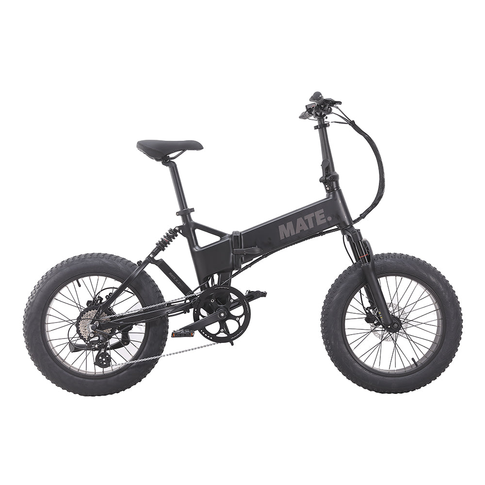 MATE X Evo Folding Electric Bike Subdued Black Side Right