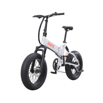 MATE X Evo Folding Electric Bike Ghost Gravity Front Side Left