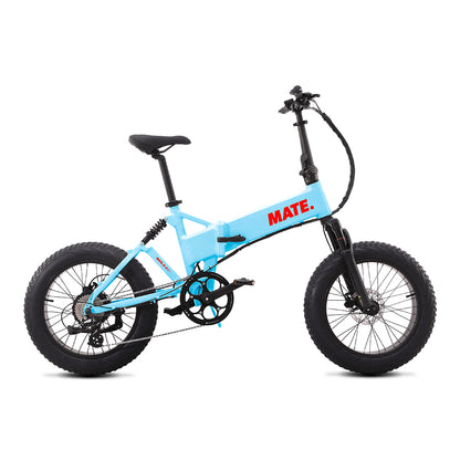 MATE X Evo Folding Electric Bike Ocean Simmer Side Right