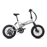 MATE X Evo Folding Electric Bike Silver Comet Side Right
