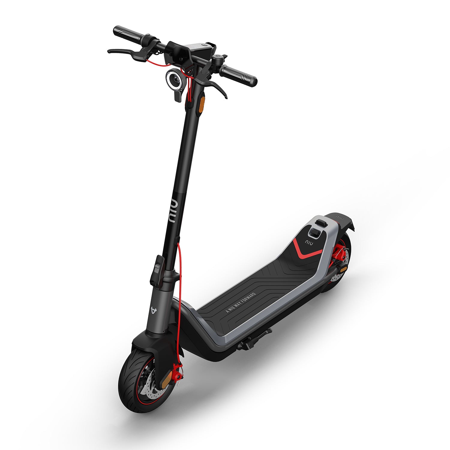 NIU KQI3 Max Electric Scooter Space Grey Front Side Top