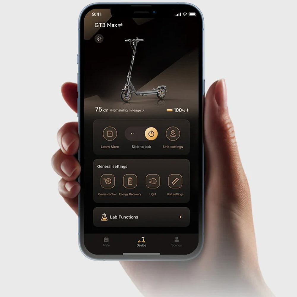 Navee GT3 Max Electric Scooter Feature App