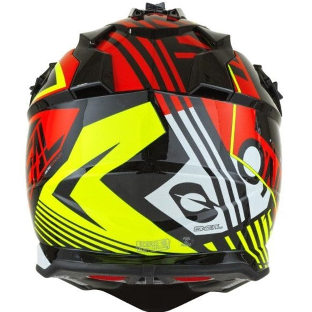 O'Neal 2SRS Youth Helmet Rush RedNeon Yellow rear
