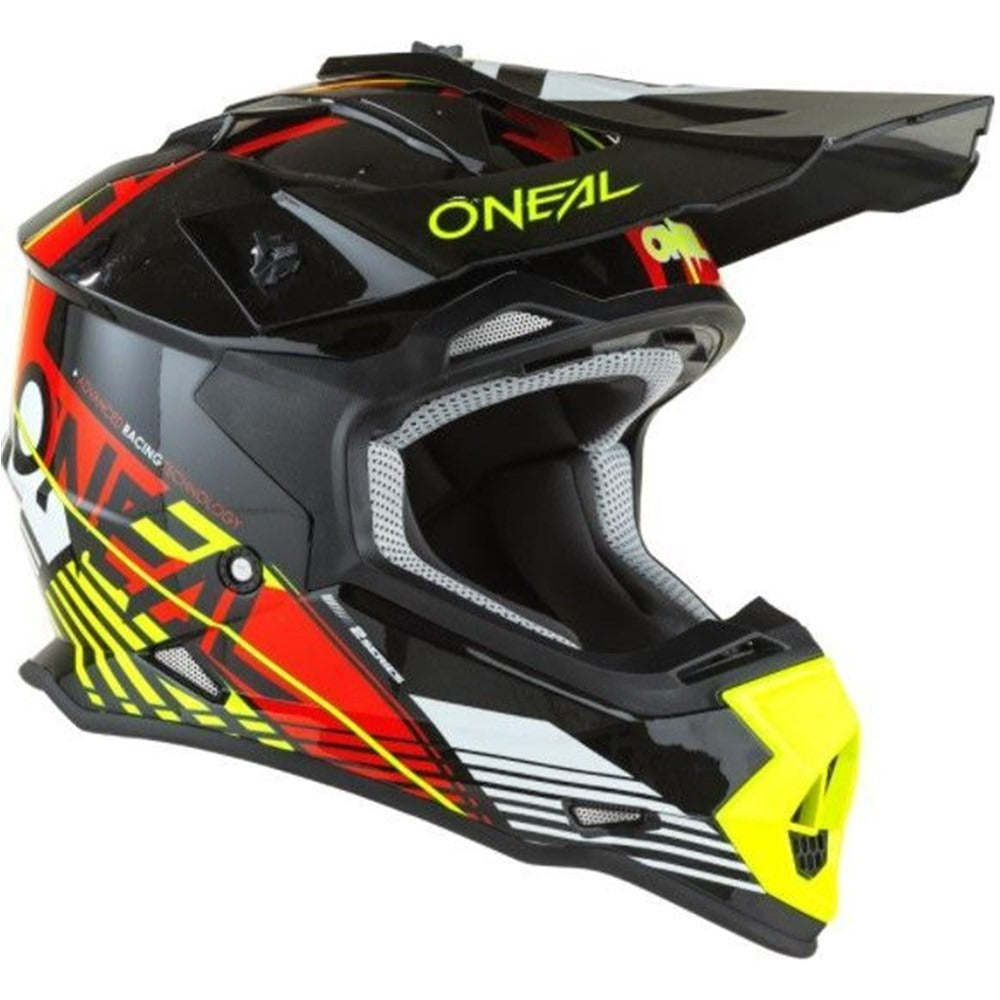 O'Neal 2SRS Youth Helmet Rush RedNeon Yellow side right