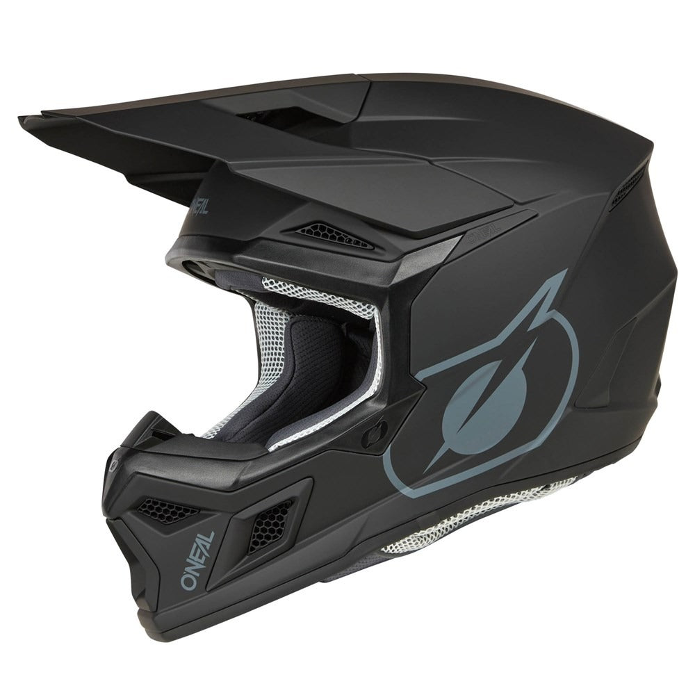 O'neal 27 3SRS Youth Helmet Solid Matte Black side left