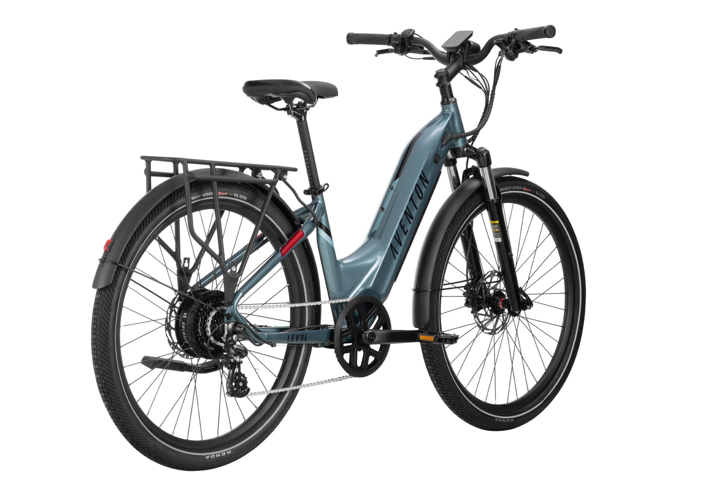 aventon level 2 step through electric bike glacier back