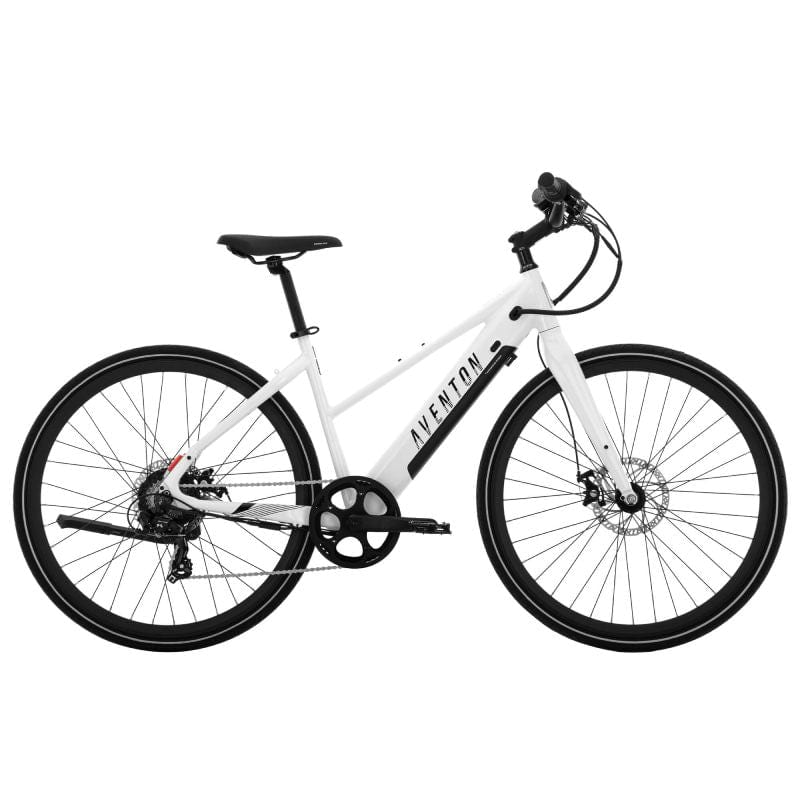 aventon soltera.2 step through electric bike white side