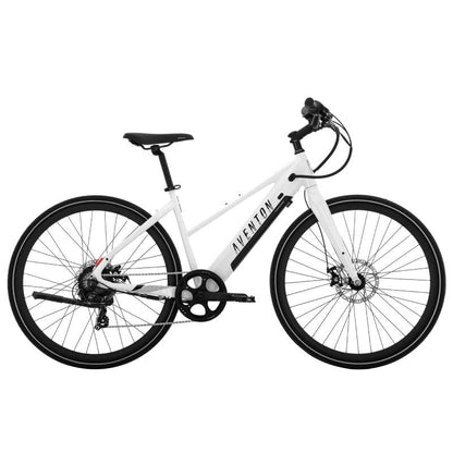 aventon soltera.2 step through electric bike white side