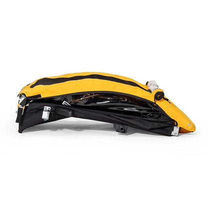 burley bee kids bike trailer folded