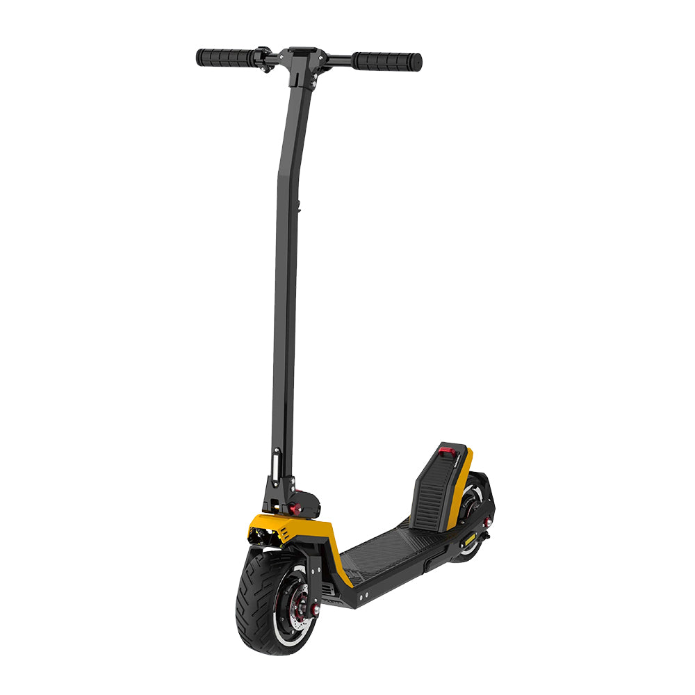 dualtron sonic nano electric scooter yellow front side left