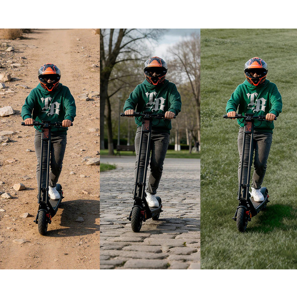 inmotion c10 pro electric scooter feature mixed-terrain ride stability