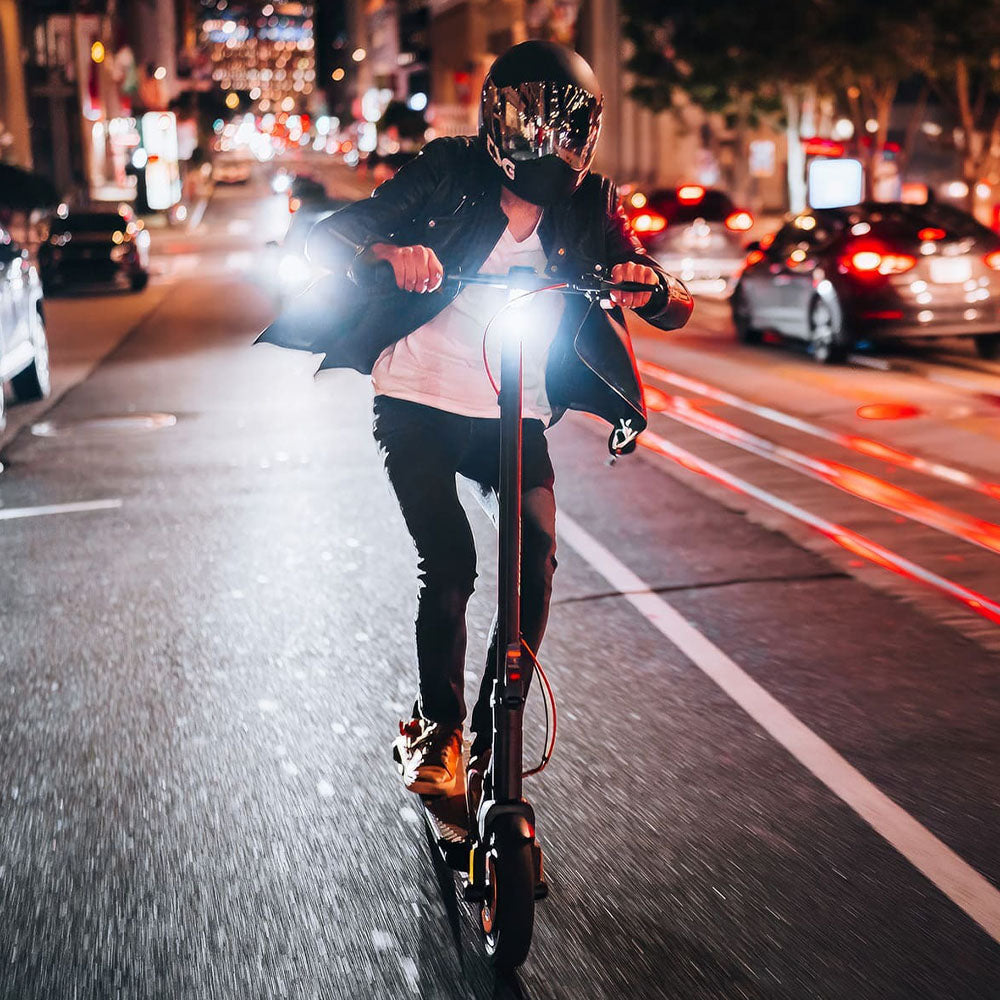 inmotion climber electric scooter lifestyle riding night
