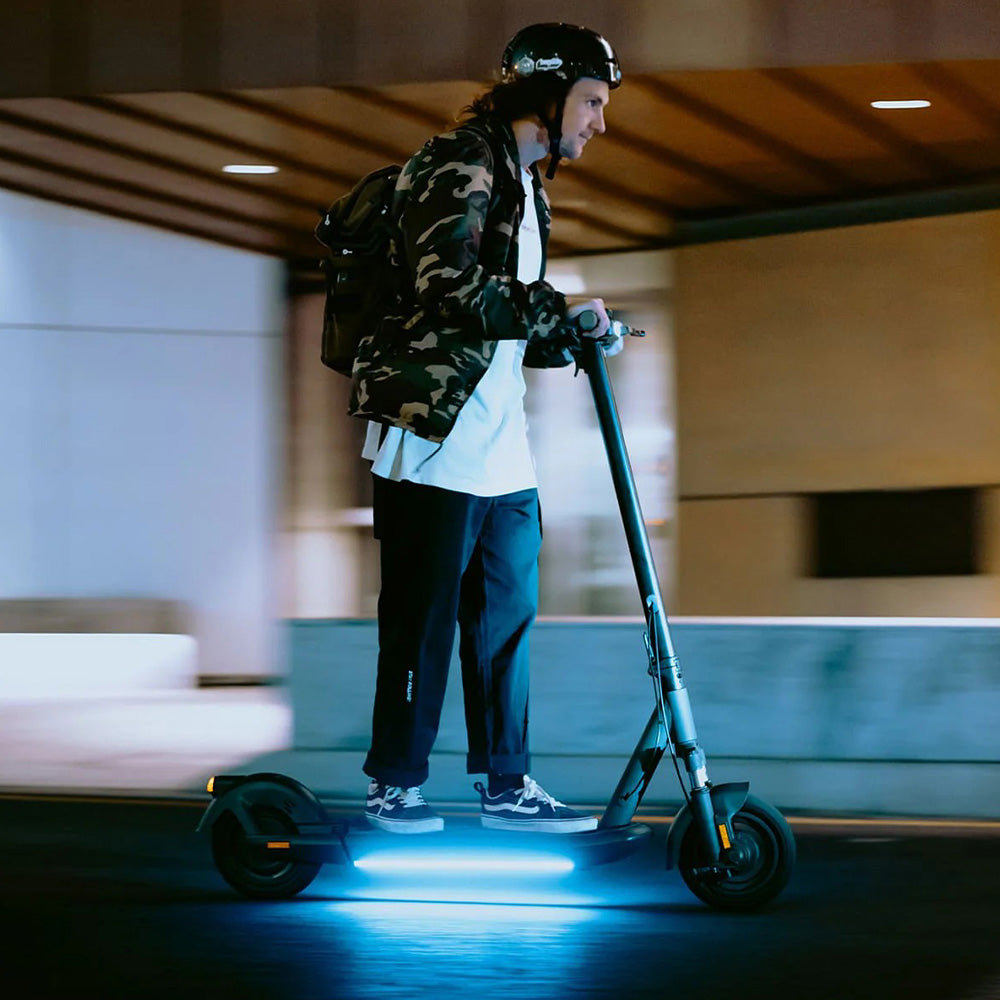 inmotion s1 electric scooter lifestyle riding guy