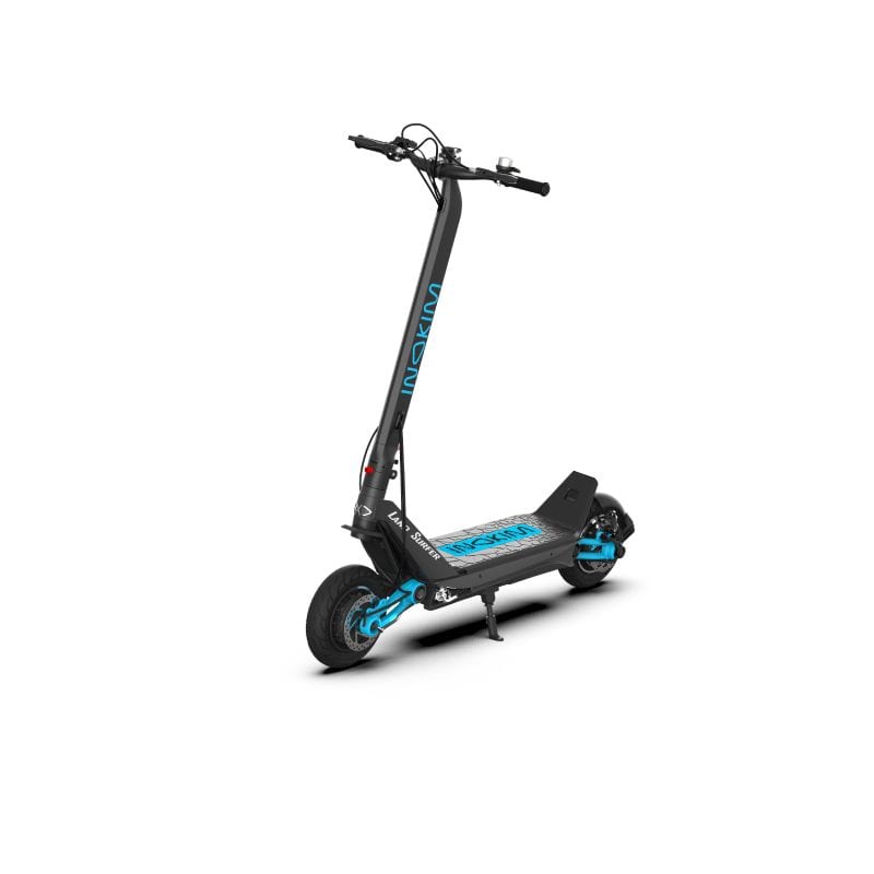 inokim oxo 2023 electric scooter blue back side left