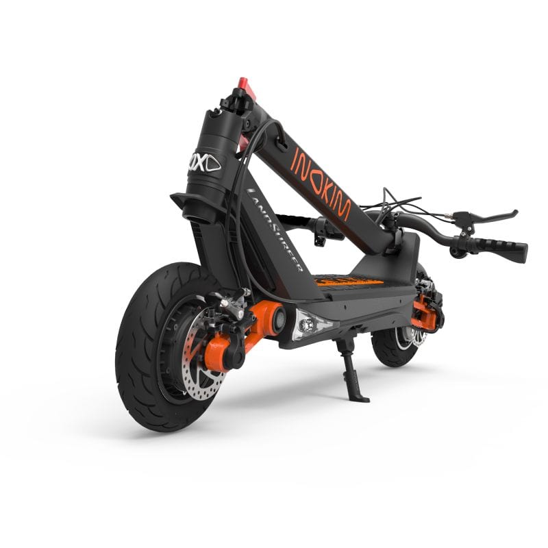 inokim oxo 2023 electric scooter orange front left folded