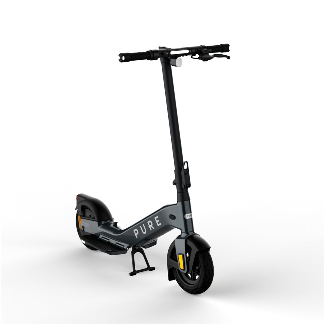 pure advance+ electric scooter mercury grey front side