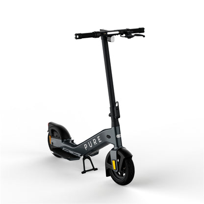 pure advance+ electric scooter mercury grey front side